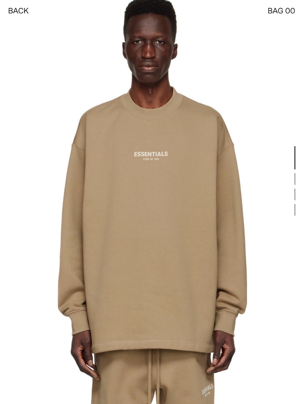 ESSENTIALS Tan Cotton Sweatshirt